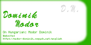dominik modor business card